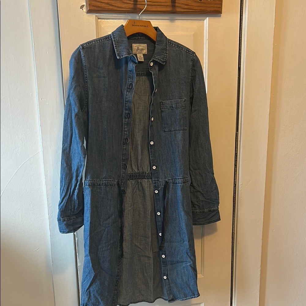 Denim Button-Up Dress